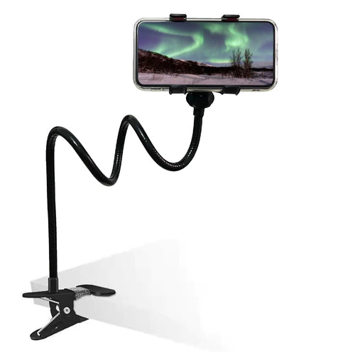 Cell Phone Clip Bed Stand Holder Mobile Phone Stand 360 Rotate Mount Cell Phone Clamp with Adjustable Flexible Long Arm Desktop Lazy Bracket DIY Mobile Phone Bracket