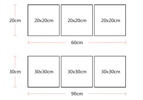 Triptych Bamboo and Stone Wall Art for Kids' Room