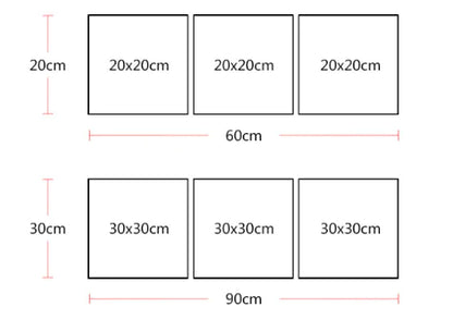 Triptych Bamboo and Stone Wall Art for Kids' Room